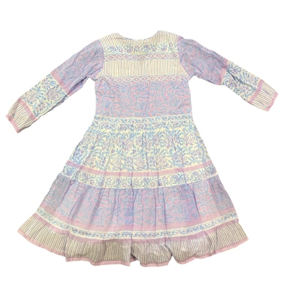 Bella Tu Fiona Long Sleeve Dress in Pastel Lilac and Blue Size Small. - Picture 7 of 10